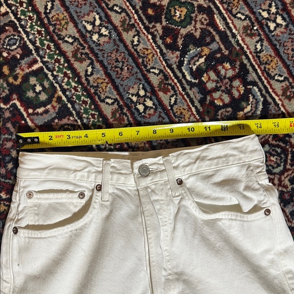 Agolde 90's Crop Mid Rise Loose Straight White - Size 25 - Picture 9 of 9